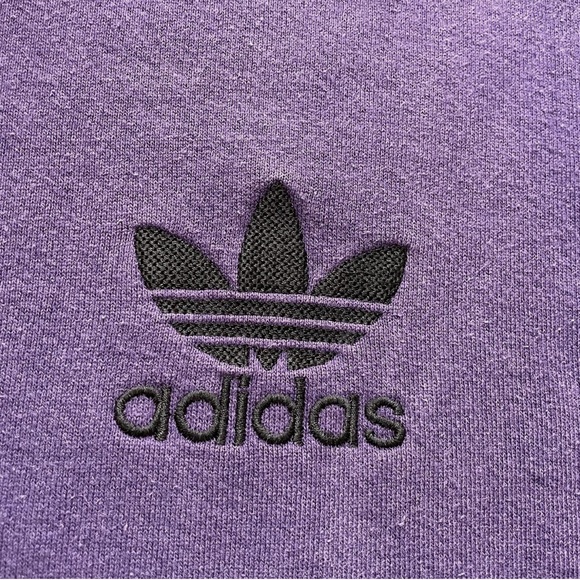 Vintage Adidas Sweatshirt Mens Large Purple Turtleneck - Picture 3 of 9